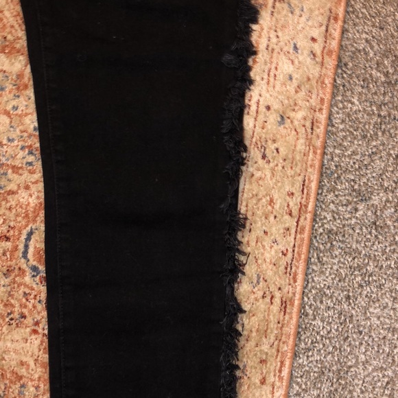 NWT Black Fringe Jeans - Picture 3 of 7